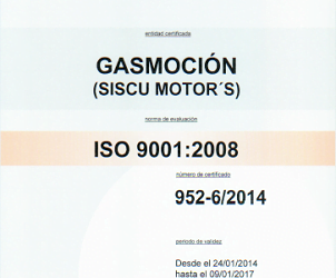 Siscu Motor’s, taller colaborador de Gasmocion con la certificación ISO 9001 de Calidad