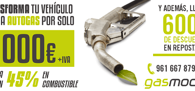 Transforma tu vehículo a GLP por 1000€+IVA en Valladolid y consigue 600€ de descuento en repostajes