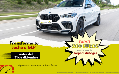Convierte tu coche gasolina a GLP y obtén 200 euros en carburante Repsol Autogas